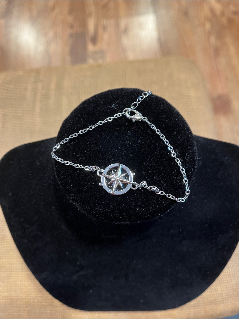 Silver Compass Star Bracelet - Silver